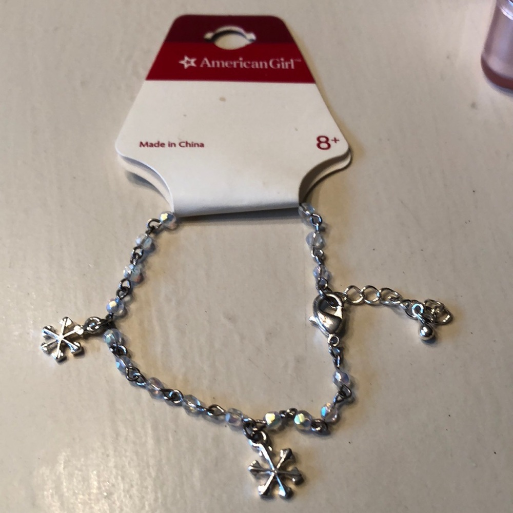 American girl bracelet with plastic trinket box